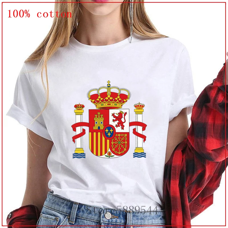Великолепные испанские футболки с эмблемой для женщин Клубные Espana испанская