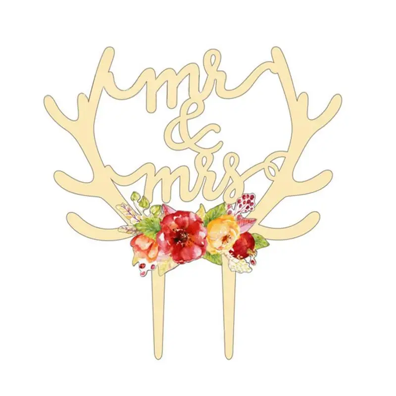 1 шт. дерево Олень Рог торт Топпер красивый кекс топперы Декор Вставка карты