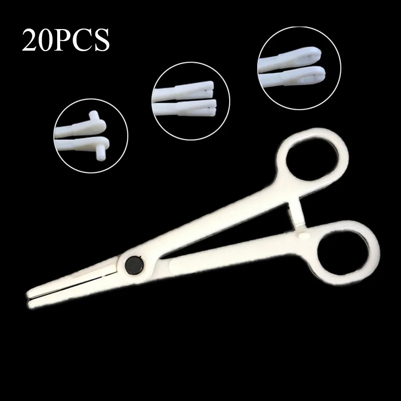 20 шт. одноразовые стерильные щипцы с прорезями для пупка треугольные открытые