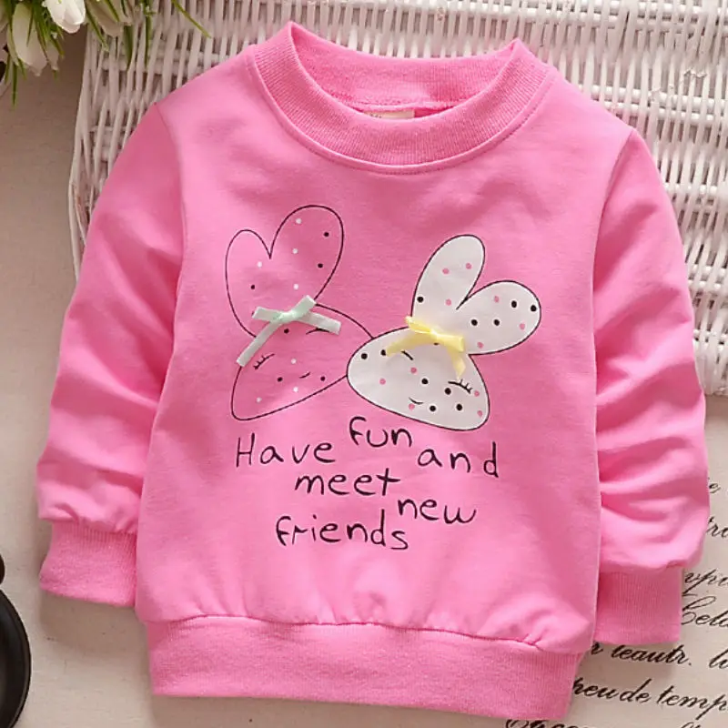 Новинка 2019 джемпер для девочек весенне Осенняя детская толстовка с капюшоном