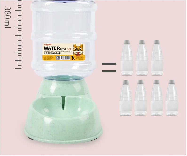 

3.8 л фотоемкость автоматический дозатор воды для домашних животных питьевой фонтан бутылка пластиковая поилка для кормления домашних животных миска для воды