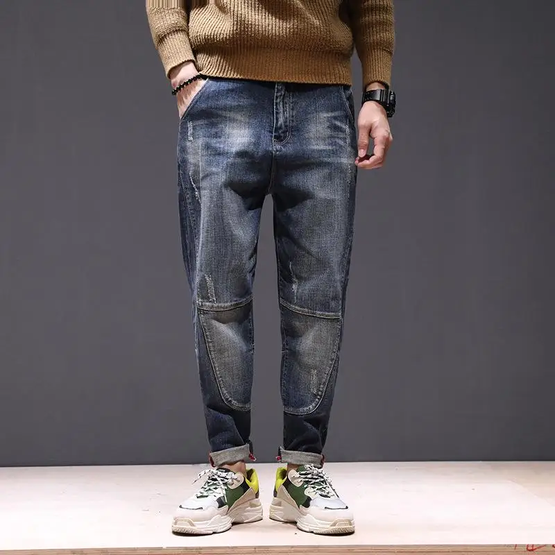 

New Arrivals Men's Straight Denim Pants Slim Casual Jeans Pants Skinny Trousers