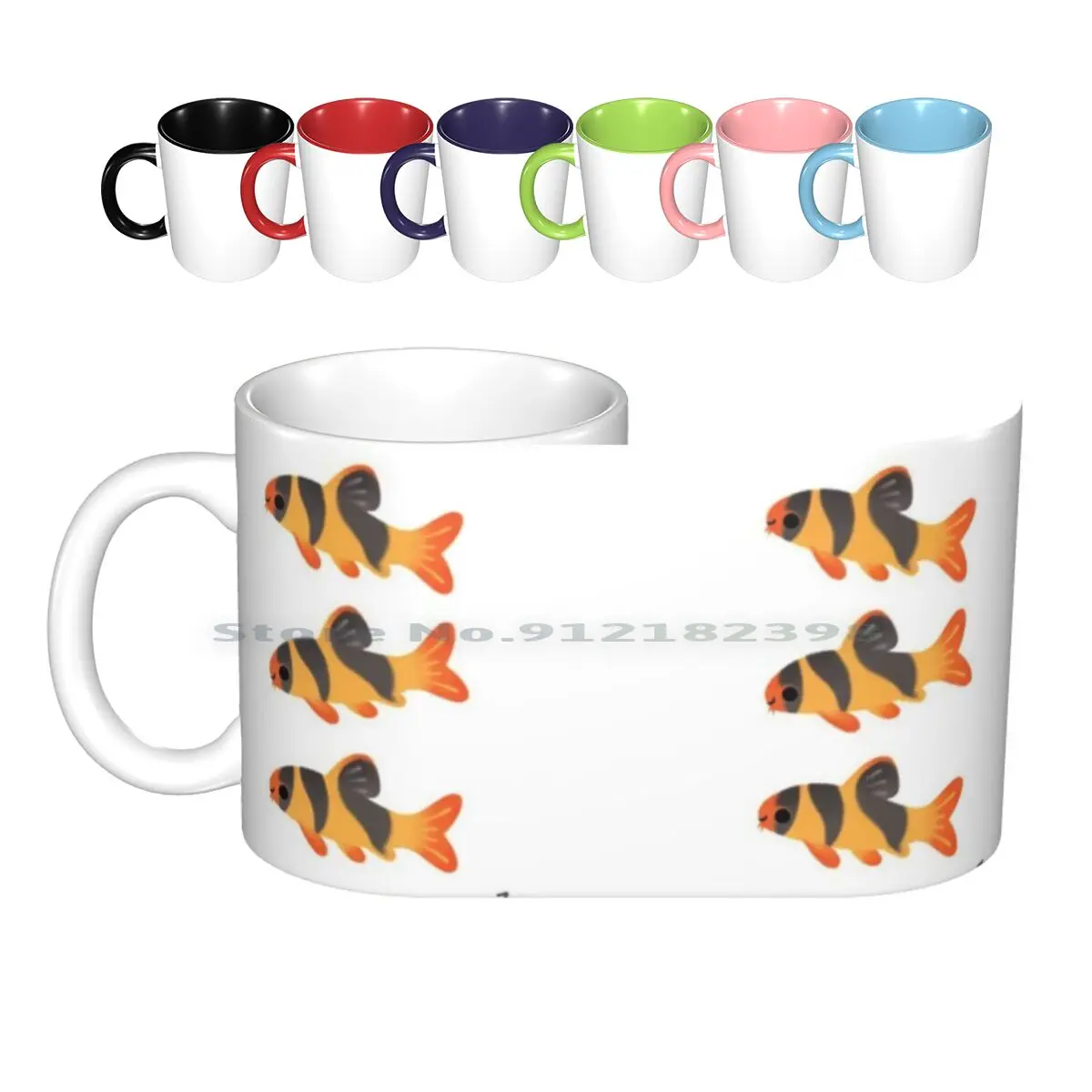 

Clown Loach Ceramic Mugs Coffee Cups Milk Tea Mug Clown Loach Loach Tiger Botia Chromobotia Tropical Fish Fish Fresh Water
