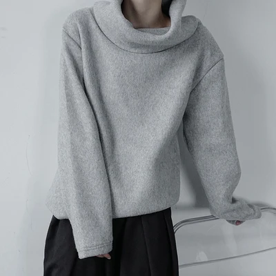 South Korea's new autumn and winter new men's minority design feel under the Korean version of Turtleneck hoodie loose fashion