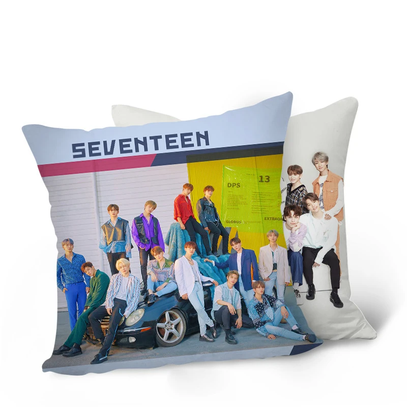 03 Kpop SEVENTEEN хит альбом мягкая подушка для автомобиля подушка на талию подушки Двойная подушка для лица Хлопок 40*40 см Высокое качество - Цвет: 03