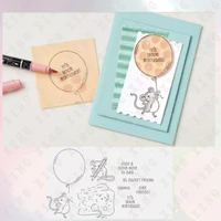 2022 spring mice balloon metal cutting dies stamps scrapbook diary secoration embossing template diy greeting card handmade