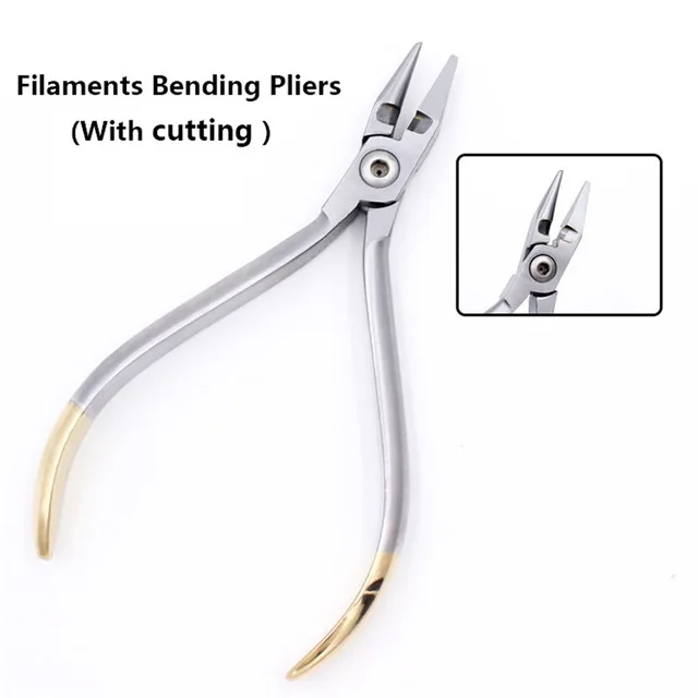 Wire Bend with cut Стоматологические Ортодонтические Плоскогубцы филаментные концевые режущие щипцы Дистальный концевой режущий зажим клещи из нержавеющей стали кусачки - Цвет: Wire Bend with cut