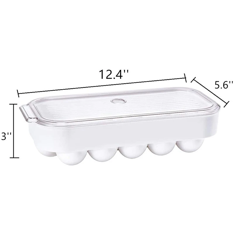 

Refrigerator Egg Storage Box Stackable Egg TrayContainer Bins with Lid, Fridge