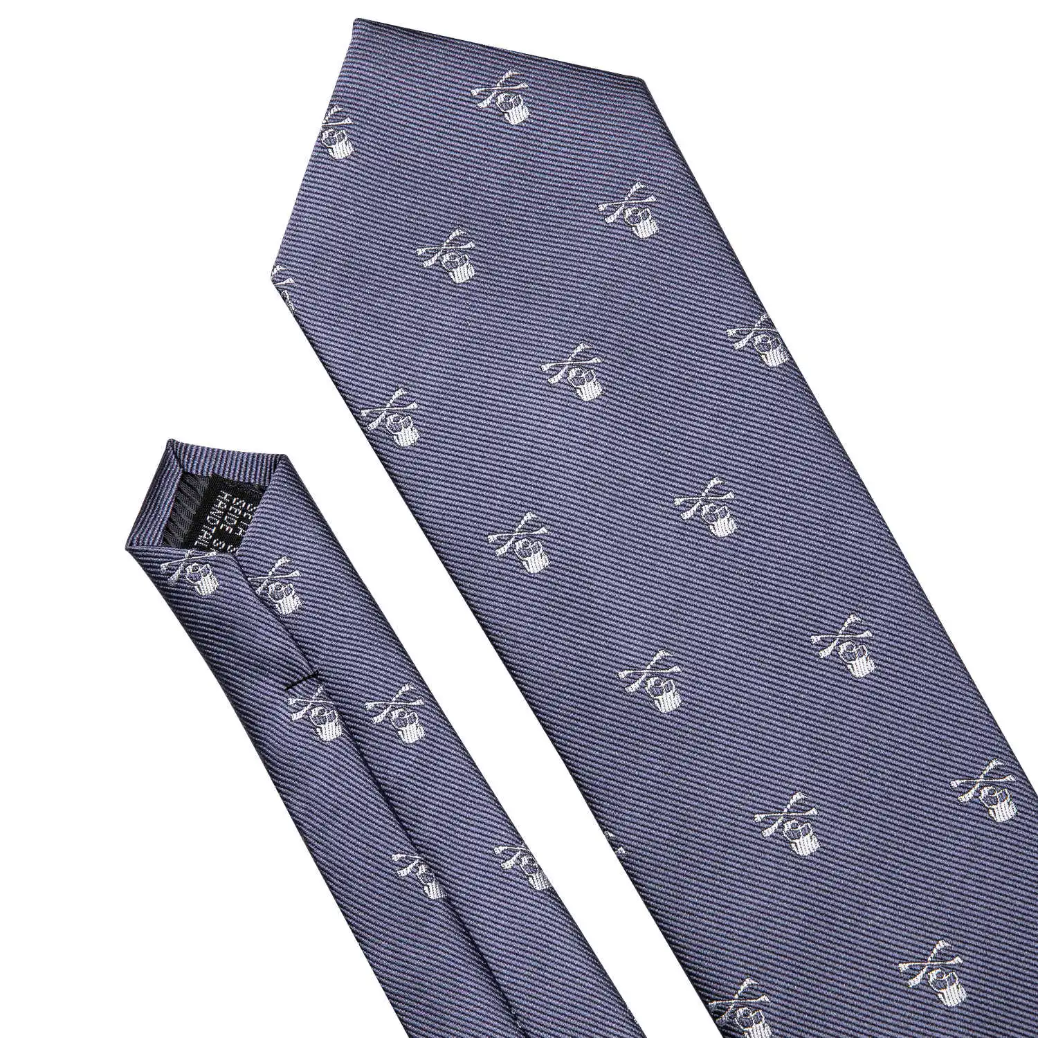 

Mode male blue skull 8.5cm silk handkerchief ties for business man