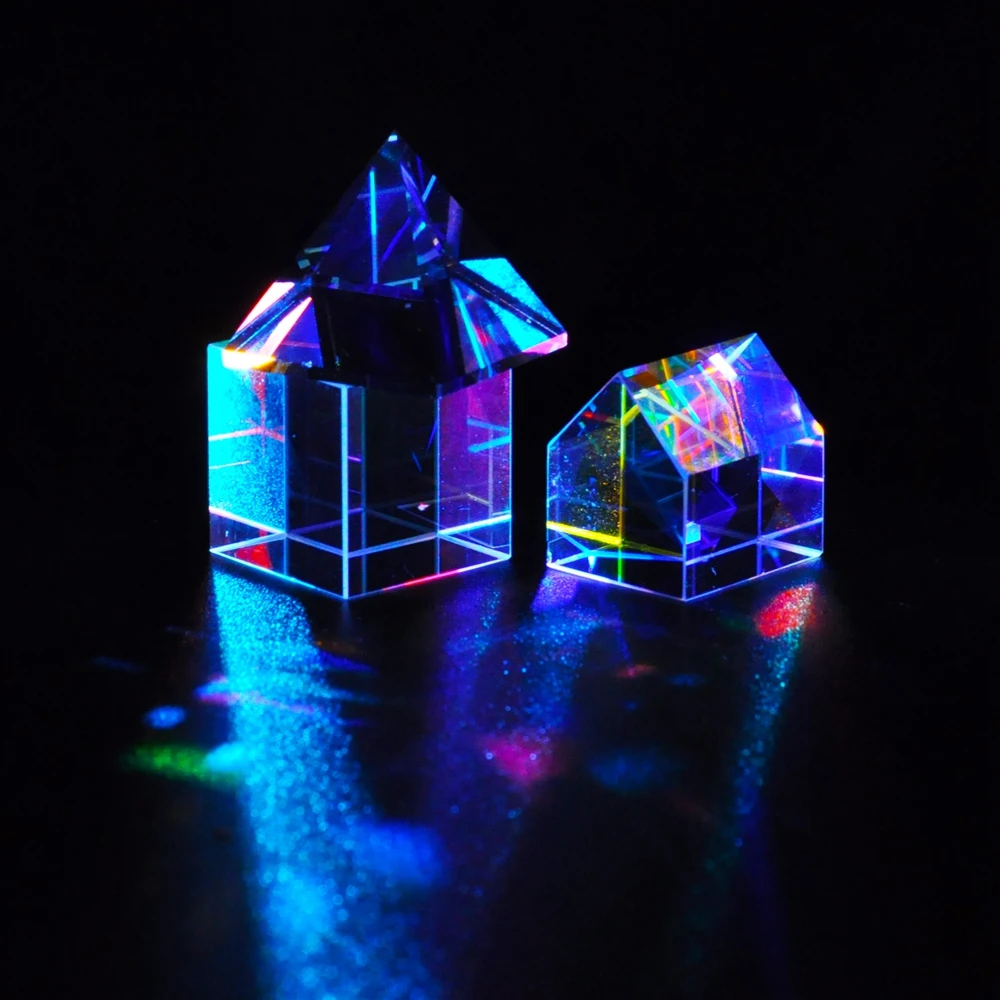 Стеклянная призма 20 мм шестисторонний яркий световой комбинированный куб