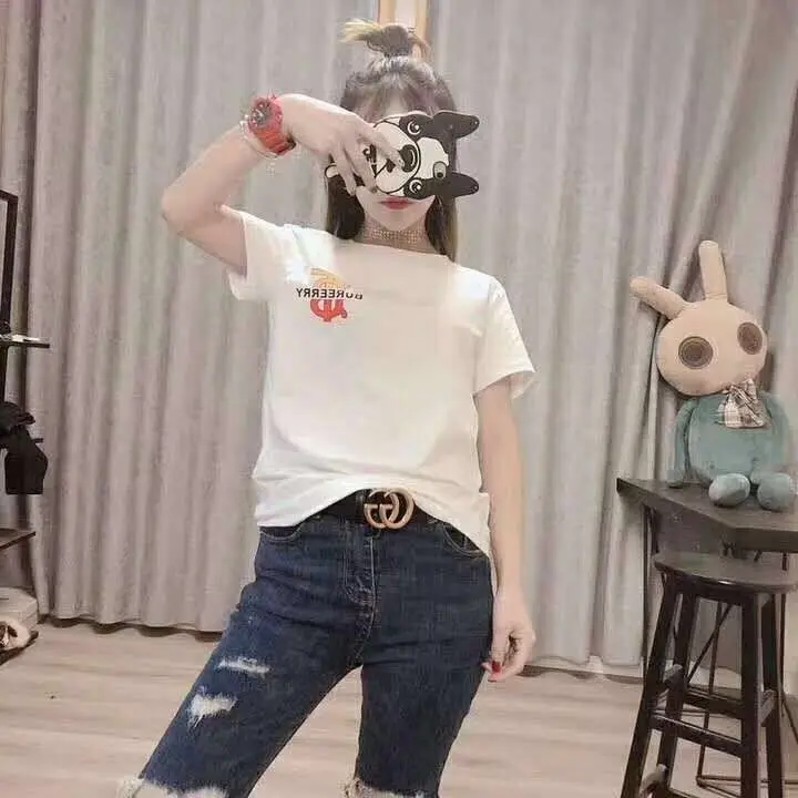 

Star's same B family short sleeve men's T-shirt women's 2020 new cotton T-letter short sleeve women's T-shirt