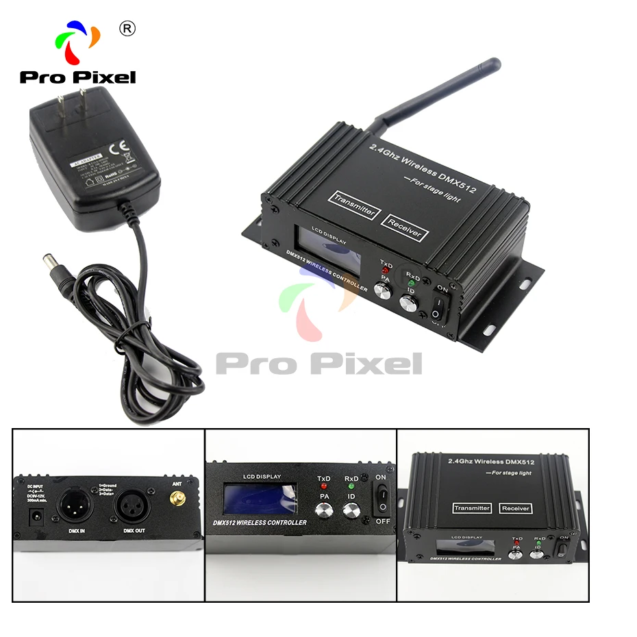 1 шт. 2 4g Ism Dmx беспроводной жк-дисплей и ресивер для освесветильник сцены