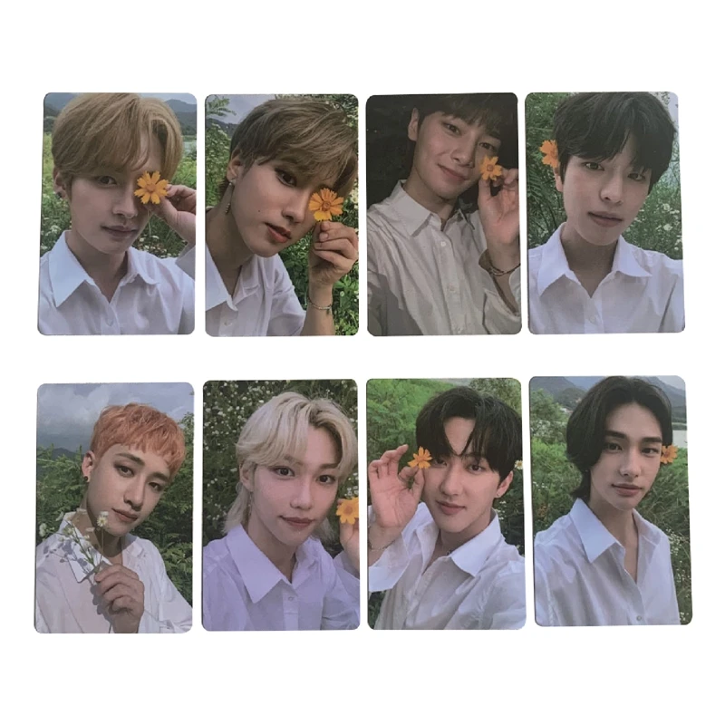 8Pcs/Set Kpop Stray Kids Photo Cards Paper Postcard LOMO Cards for Fans Collection Gift Kpop Accessories