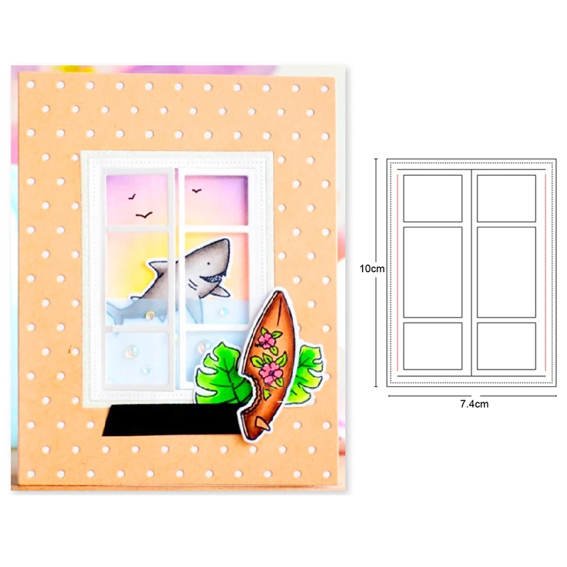 

metal cutting dies grid window frame 2020 new cut die mold Scrapbook paper craft knife mould blade punch stencils dies