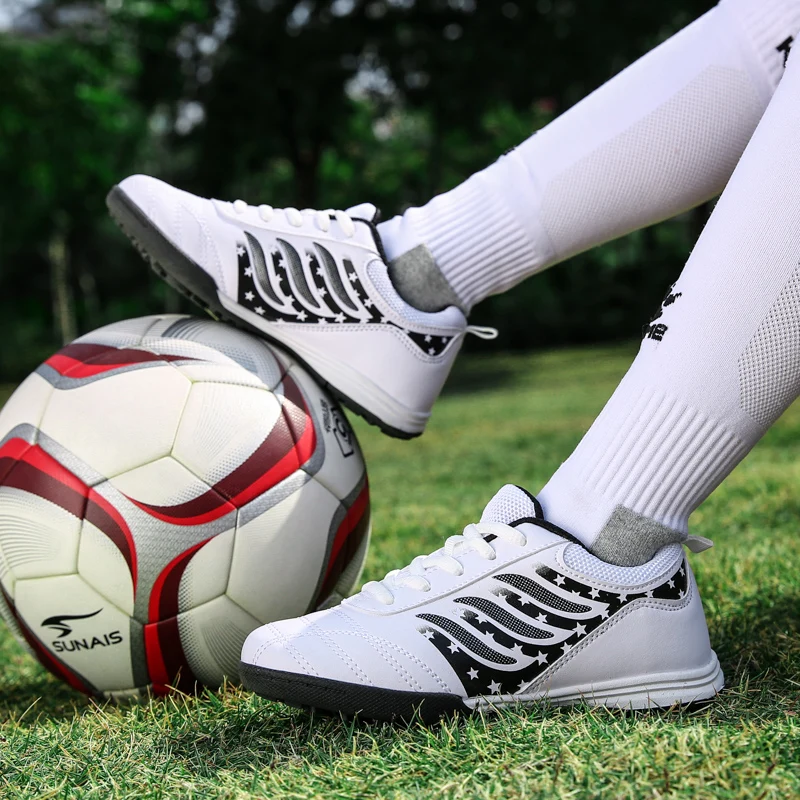 

Детская футбольная обувь для мальчиков и девочек, белые, розовые, детские, для мальчиков, девочек, студентов, тренировочные футбольные бутсы...