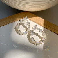 luxury zircon stud earrings water drop simple korean fashion jewelry for women pendant wholesale s925 pin