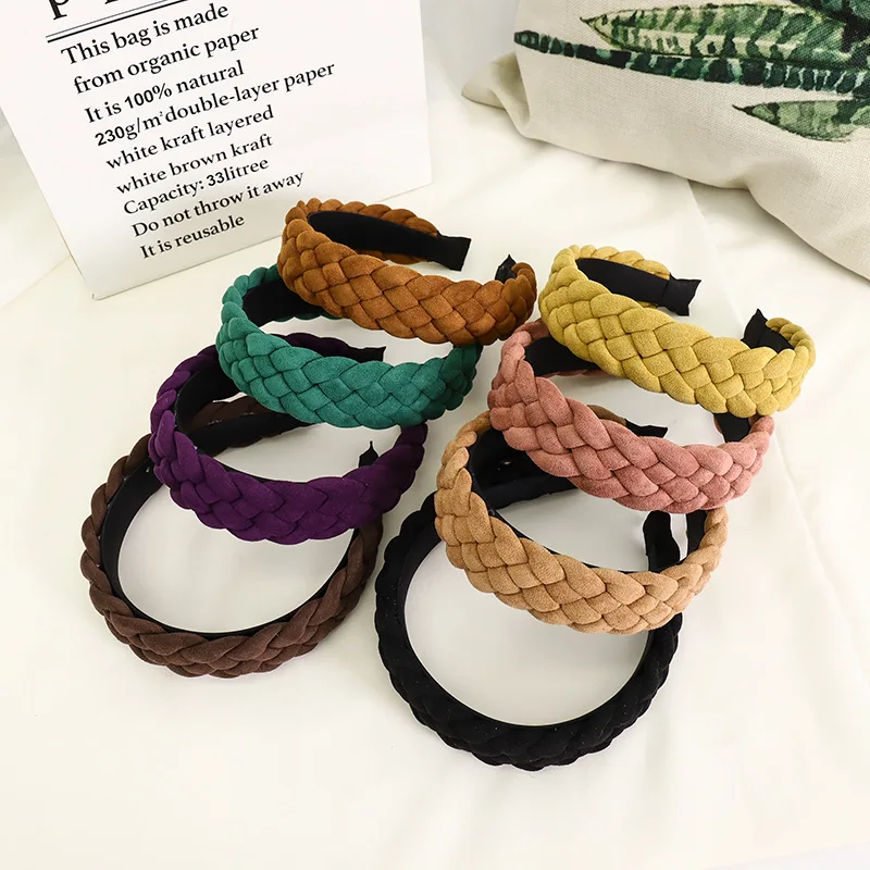 

Free shipping women Twist braid sponge hairbands girl's headbands lady's headwear hair accessories