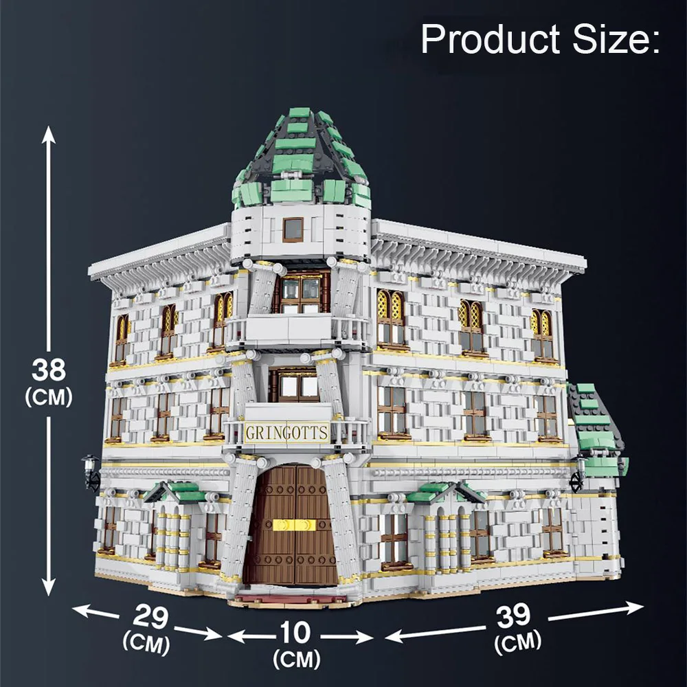 MOC de el callej&oacute;n Diagon Gringotts Banco Ukrainische Ironbelly Drachen de bloques de construcci&oacute;n de juguetes creativos de ni&ntilde;os regalos de los ni&ntilde;os-1