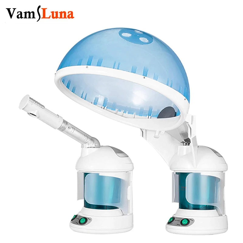 2 in 1 Hair Facial Steamer Air Humidifier For Facial Sauna Hot Mist Moisturizing Hydration Skin Care Home Salon Face Atomizer
