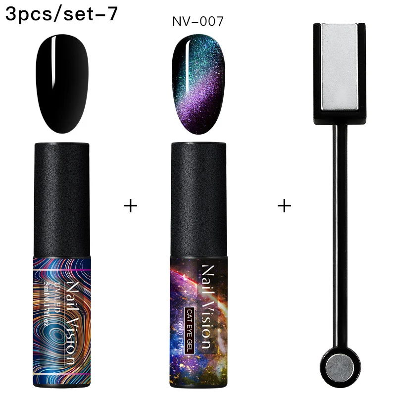 Nail Vision 5 мл Гель-лак для ногтей с эффектом «кошачий глаз» лак Хамелеон для использования с магнитом УФ Гель-лак для ногтей Фиолетовый Синий замочить от УФ светодиодный Гель-лак для ногтей - Цвет: EEZH07369