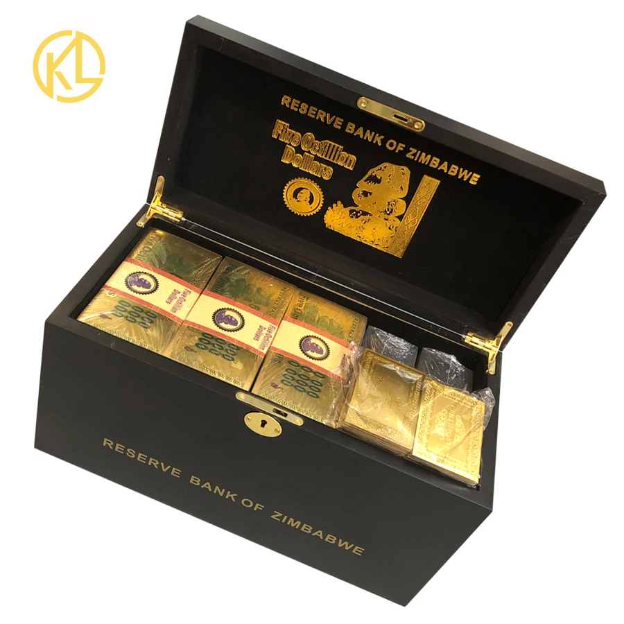 1000-1300 шт красочные Зимбабве пятидолларовые Позолоченные банкноты с картой Cerfiticate