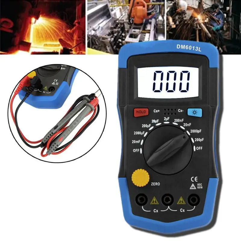 

Digital Capacitance Capacitor Tester pF uF Circuit Gauge Tester Capacitance Meter with LCD Display