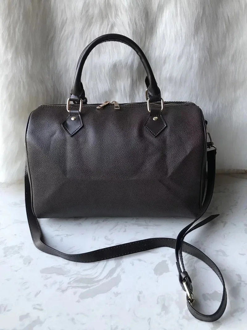 

Fashion Speedy 30cm Women Handbag Luxury Designer Pillow Bag Ladies Leather Tote with Crossbody Strap