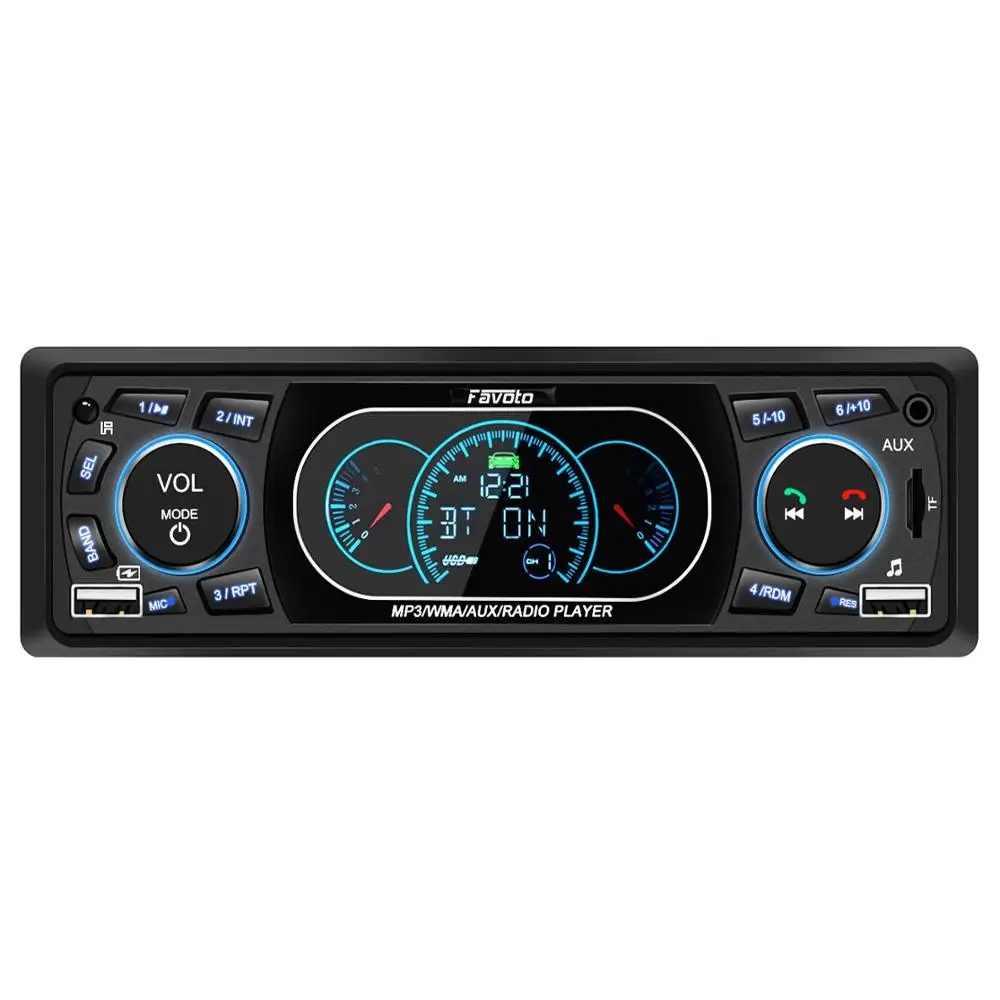 1 Din Новый MP3 автомобильный fm радио плеер авторадио с Bluetooth Hands Free двойной USB