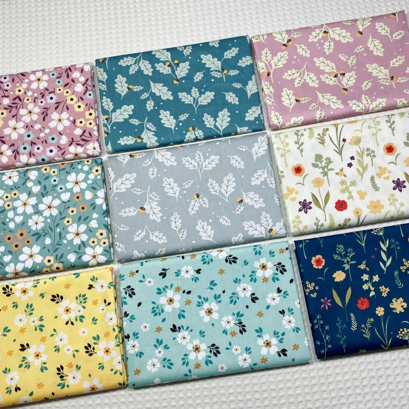 1 6 м широкая серия цветов растений хлопковая саржевая ткань с принтом Одежда