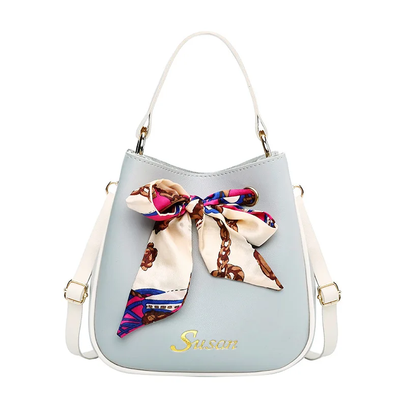 Женская сумка 2020 Корейская новая простая через плечо с бантом сумка-мессенджер