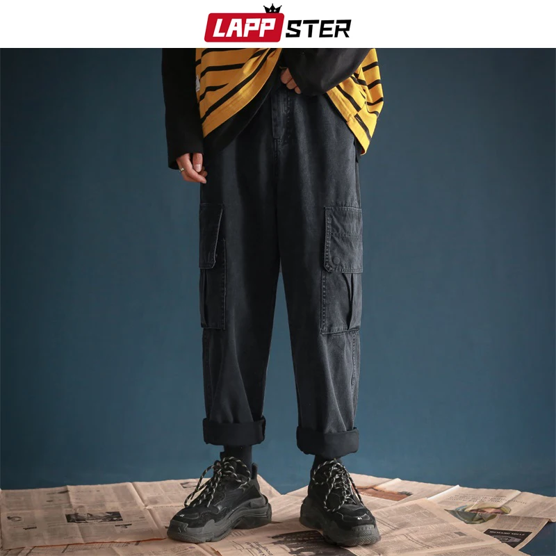LAPPSTER Мужские Streetwear бегуны Брюки 2019 Mens Hip Hop Black Тренировочные штаны мужчины