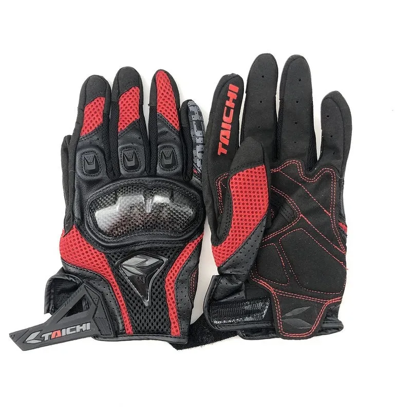 

Motobaby Motorcycle Gloves Breathable Carbon Fiber TAICHI Motorbike Motocross Racing Riding Leather Gloves Protection Gear