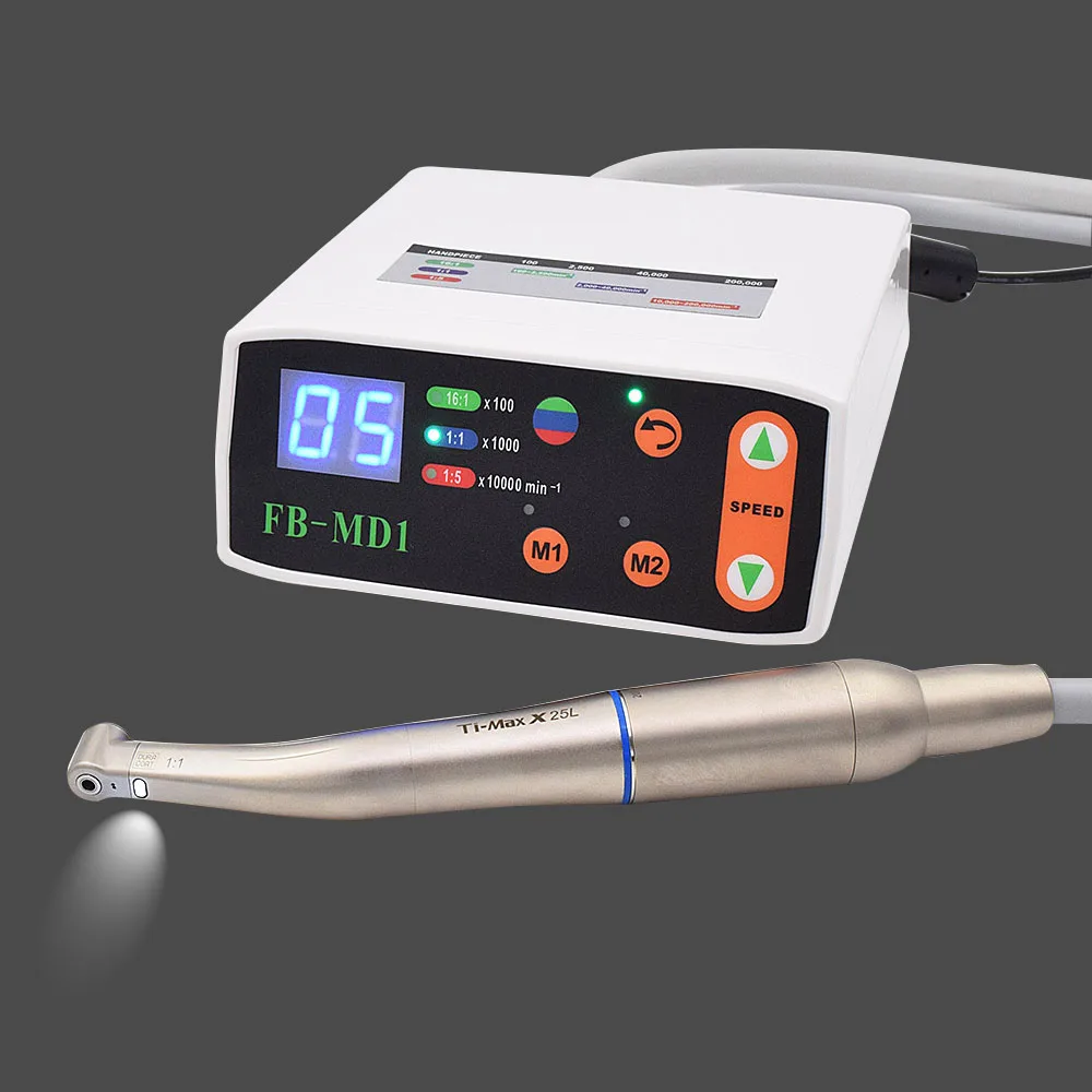 Стоматологический Бесщеточный Мини микромотор светодиодный Электрический 1:1