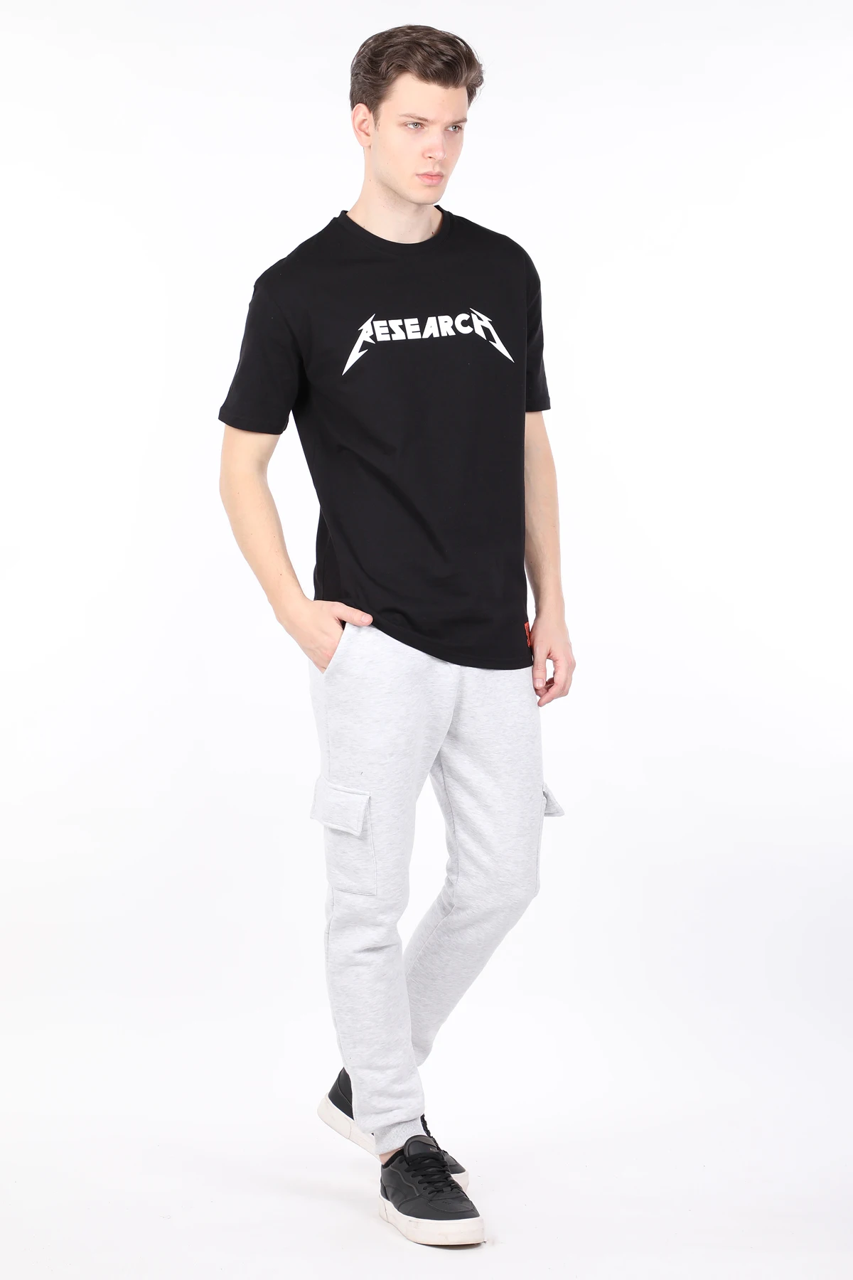 

Mens Black Crew Neck T-shirt