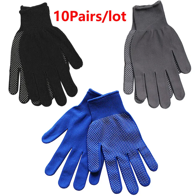 10 пар/лот безопасные рабочие перчатки с покрытием Нескользящие эластичные