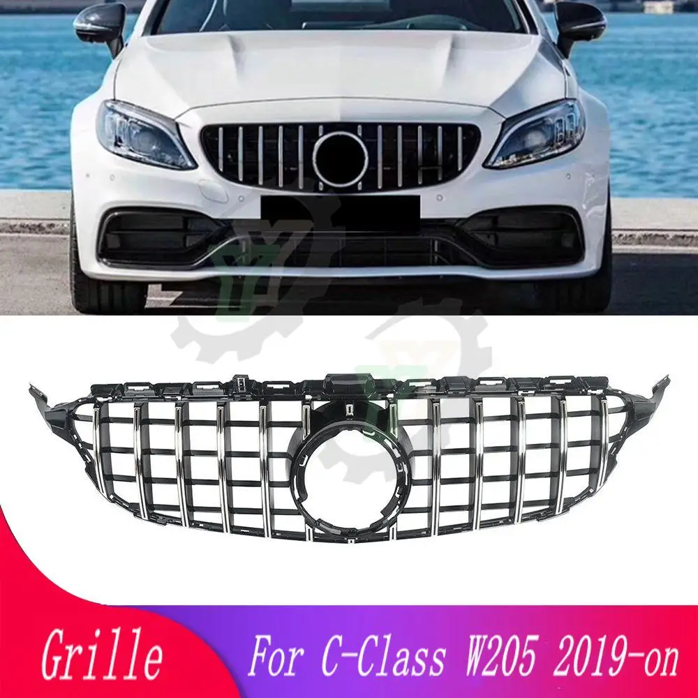 

Car Accessory Front Bumper Grille Racing Grill For Mercedes-Benz C-Class W205 C205 C180 C200 C250 C300 C350 C43 2019 2020 2021