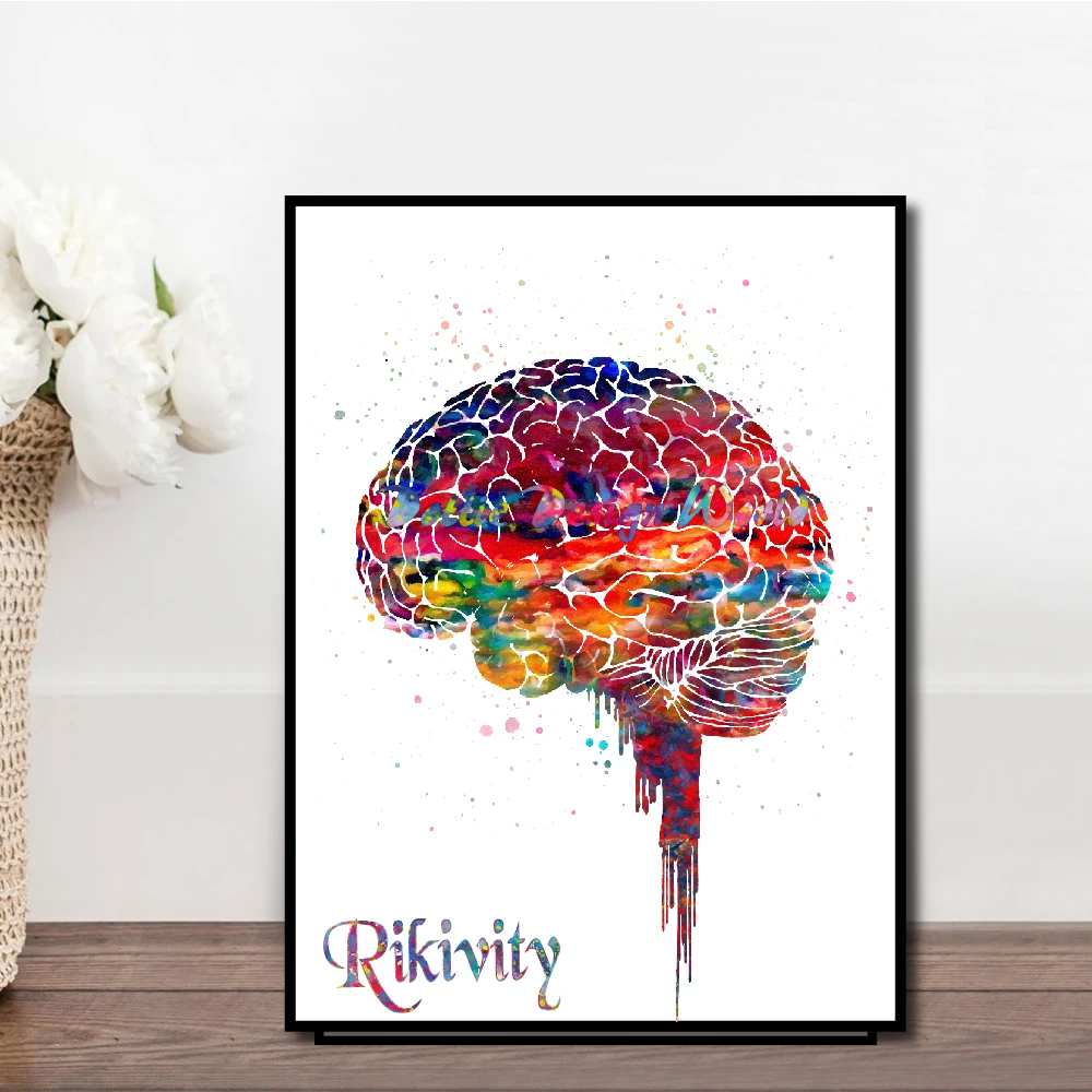 Рисунок на холсте с рисунком в рубчик|original watercolor|prints pictureswall art |