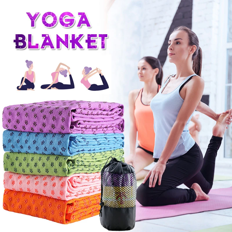 

Non Slip Yoga Towel Blanket Fitness Mat Tapete Sweat Absorbent Yoga Mat Towel For Fitness Exercise Pilates Training 183*63cm