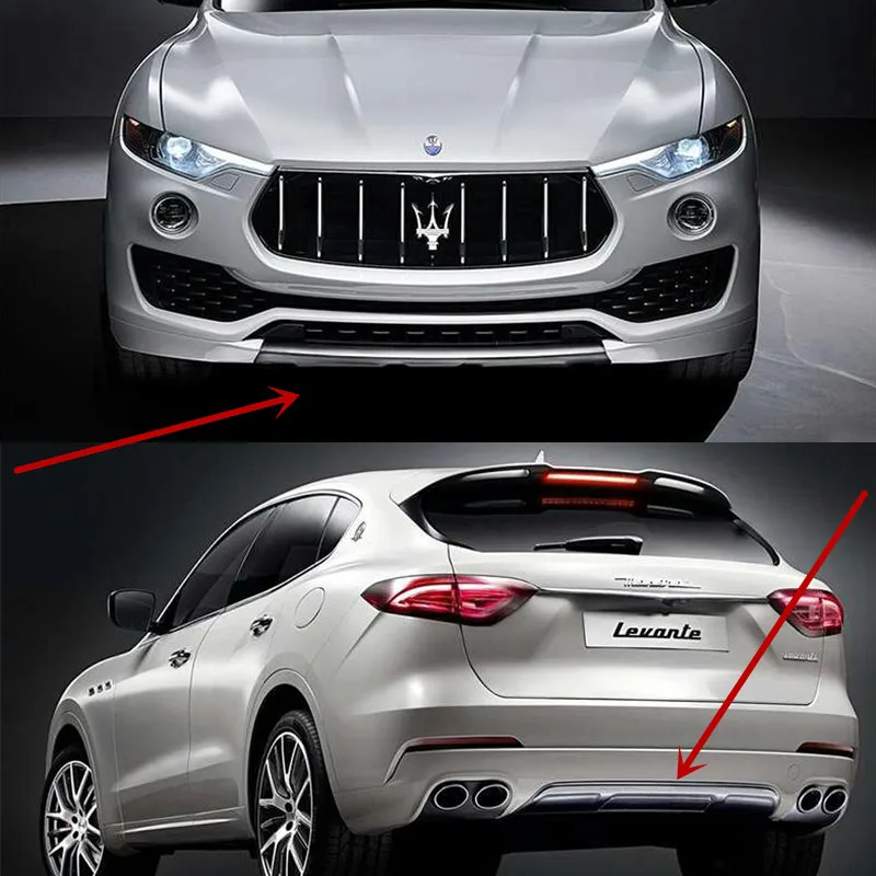 Для Maserati Levante Передняя Задняя противоскользящая пластина бампер диффузор чехлы