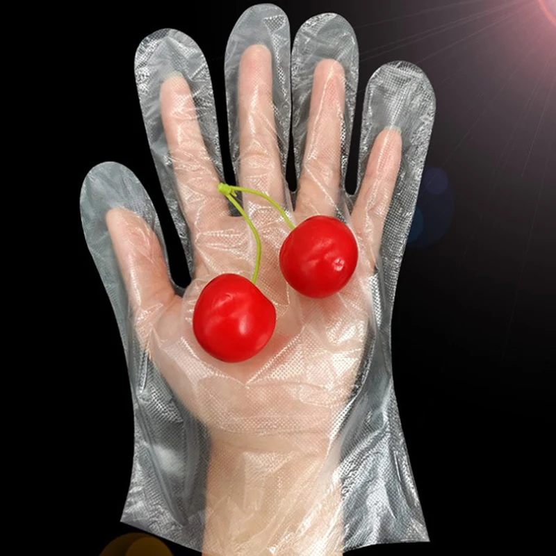 

100 шт., одноразовые прозрачные перчатки для сада, кухни, ресторана