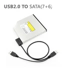 3 типа USB 2,0 для Mini Sata II 7 + 6 13Pin адаптер конвертер кабель для ноутбука DVDCD ROM Slimline Drive в наличии