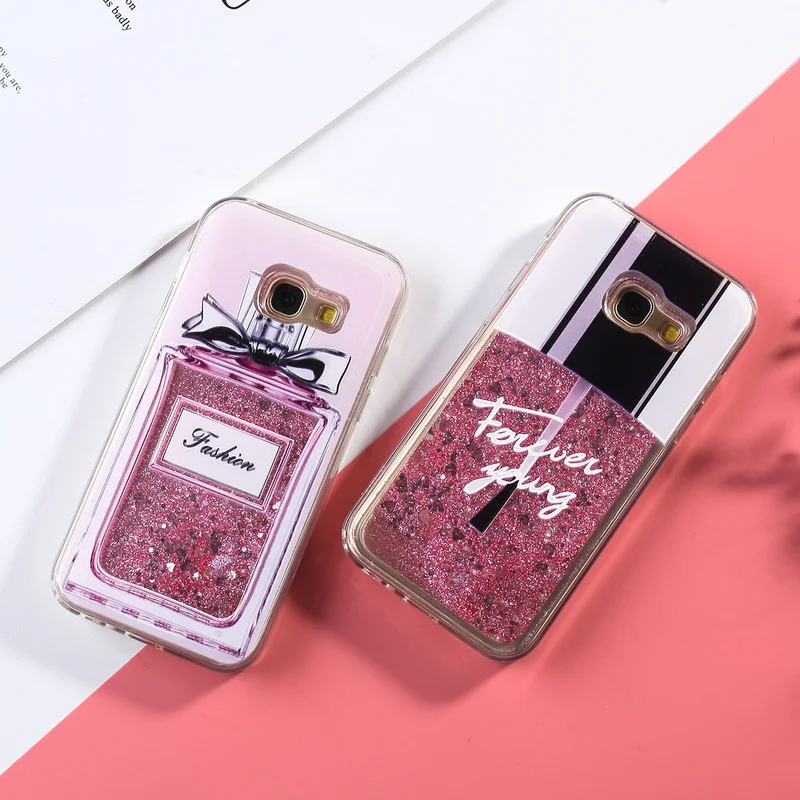 Liquid Glitter Case For Samsung Galaxy A50 A70 A5 A7 A8 2018 Dynamic J3 J5 J7 Pro A3 2016 2017 TPU Cover | Мобильные телефоны и