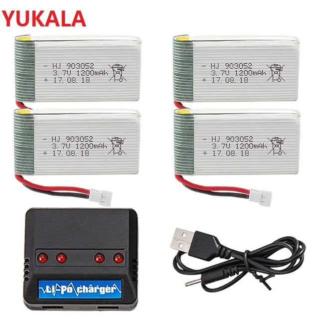 Квадрокоптер YUKALA X5SW X5SC M18 H5P RC 3 7 в 1200 мАч обновленный литий полимерный аккумулятор