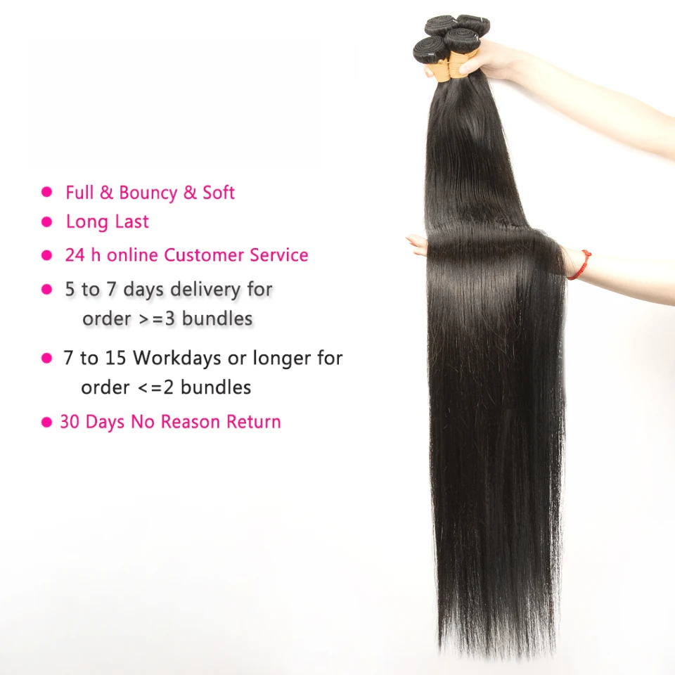 Прямые пряди волос Beaushine прямые пупряди человеческих с косточками 30 дюймов