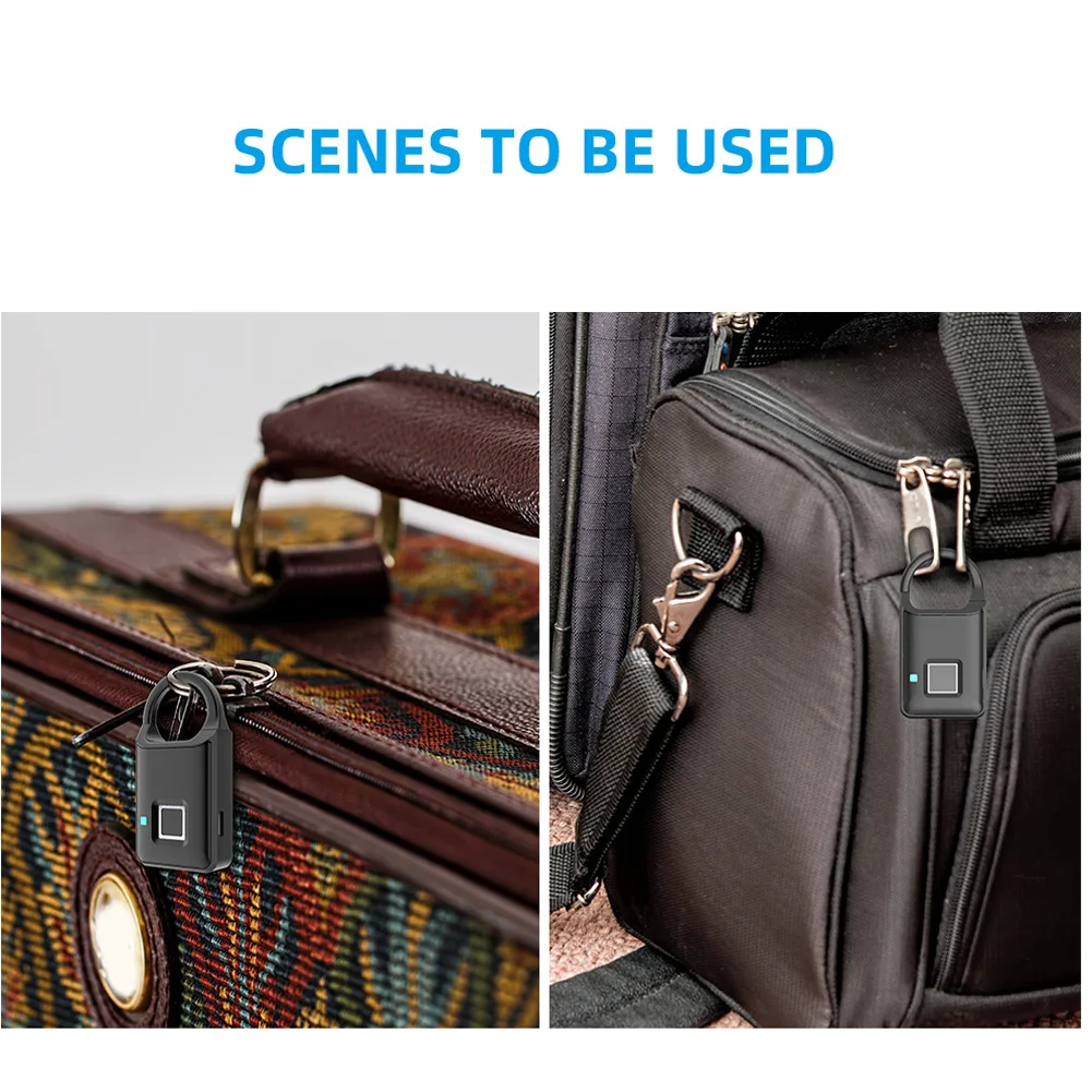 

Security Smart Thumbprint Door Padlocks Rechargeable Door Lock Fingerprint Smart Padlock USB Keyless Quick Unlock P30 P50 L34