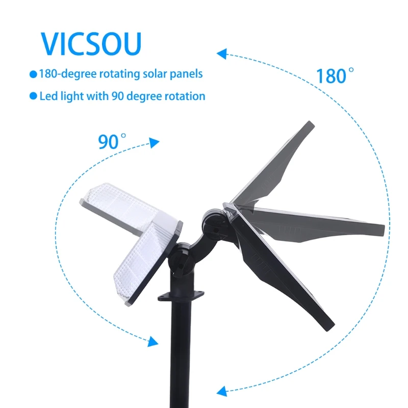 

652A LED Landscape Spot Lights Waterproof Outdoor Solar Powered Ground Plug Lawn Lamp