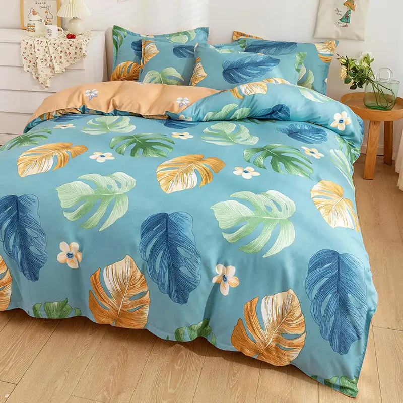 Комплект из четырех предметов постельное белье 100% хлопка толстое длинное степле