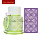 Спиральный кружевной трафарет для торта, сетчатые трафареты для свадебного торта, трафареты для помадки, Кондитерские инструменты для украшения торта