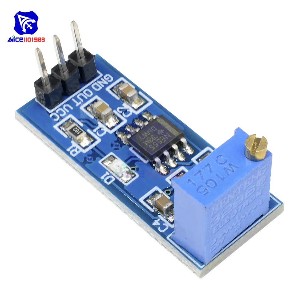diymore NE555 Adjustable Frequency Pulse Generator Module Plate Load Resistor 5~12V for Arduino Smart Car | Электронные