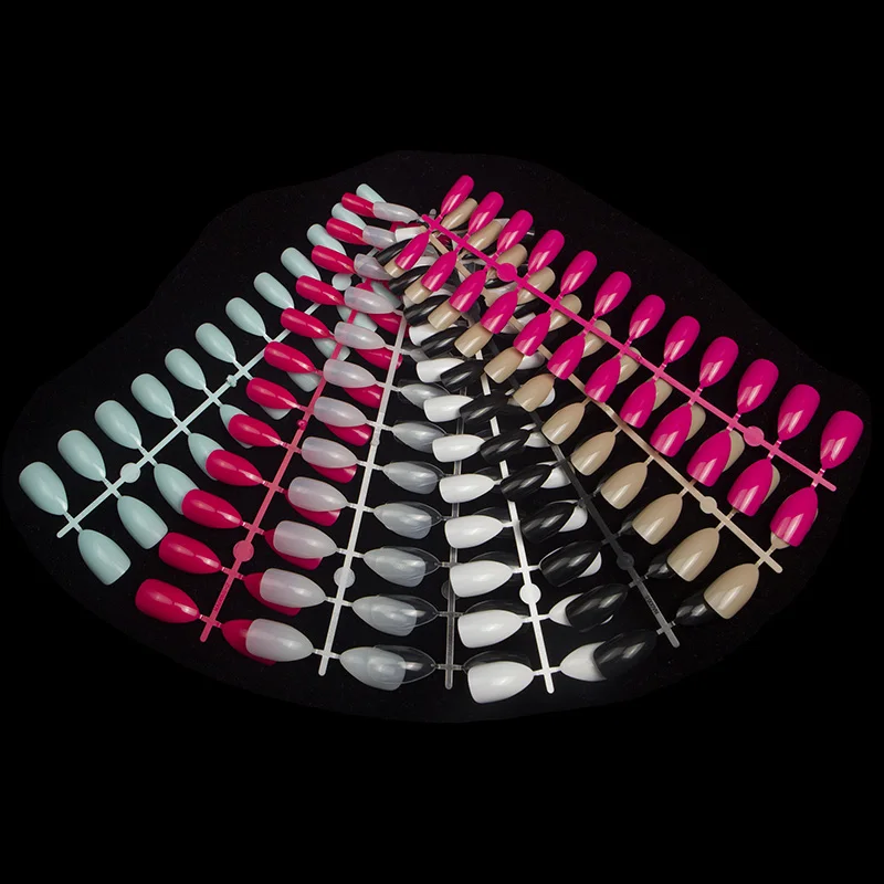 432 искусственные ногти на шпильках с полным покрытием смешанные 18 цветов